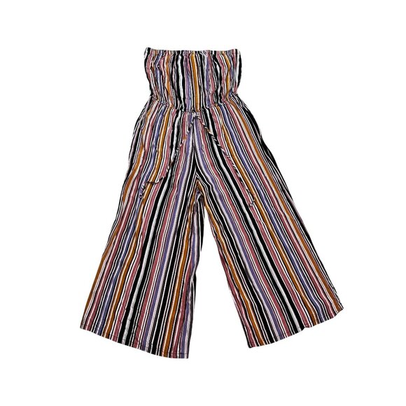 Polly & Esther Pants - Wide Leg Striped High Waist Pants By Polly & Esther Size L
